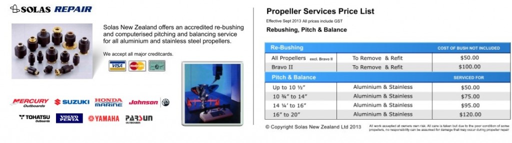 PROPELLER REPAIRS REBUSHING NZ